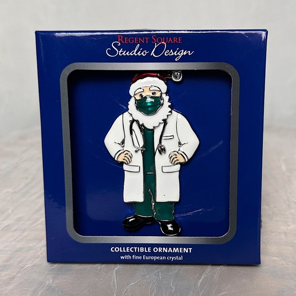 Christmas Tree Ornament Collectible Santa Healthcare Nurse Doctor Holiday Gift - Picture 1 of 6
